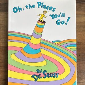 Dr. Seuss OH, THE PLACES YOU'LL GO! Hardcover Book Vintage 1990 & Dust Jacket